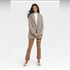 NEW A New Day XL Houndstooth Plaid Stylish Long Lined Blazer Jacket